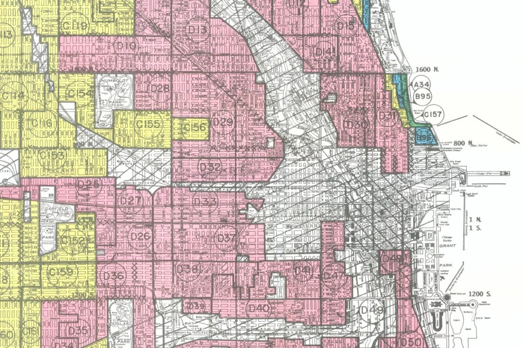 map of redlining in chicago