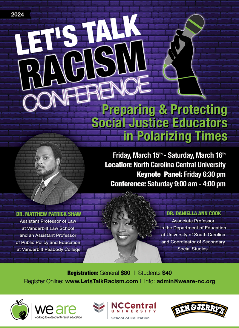 Let's Talk Racism Conference Flyer