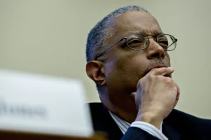 William Spriggs, chief economist of the AFL-CIO and professor of economics at Howard University, listens during a House Financial Services Monetary Policy and Trade Subcommittee hearing in Washington, D.C., U.S., on Wednesday, Sept. 7, 2016.